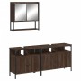 Set de muebles baño 3 pzas madera contrachapada roble marrón de vidaXL, Muebles de baño - Ref: Foro24-3214669, Precio: 158,29...