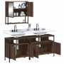 Set de muebles baño 3 pzas madera contrachapada roble marrón de vidaXL, Muebles de baño - Ref: Foro24-3214669, Precio: 158,29...