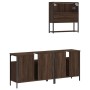 Set de muebles baño 3 pzas madera contrachapada roble marrón de vidaXL, Muebles de baño - Ref: Foro24-3214669, Precio: 158,29...