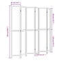 6-panel solid Paulownia wood white room divider by vidaXL, Room dividers - Ref: Foro24-358684, Price: 150,99 €, Discount: %