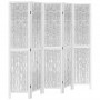 5-panel solid Paulownia wood white room divider by vidaXL, Room dividers - Ref: Foro24-358678, Price: 135,99 €, Discount: %