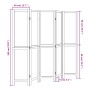 5-panel solid Paulownia wood white room divider by vidaXL, Room dividers - Ref: Foro24-358678, Price: 135,99 €, Discount: %