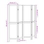 4-panel solid Paulownia wood room divider screen in white. by vidaXL, Room dividers - Ref: Foro24-358673, Price: 96,38 €, Dis...