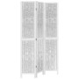 Three-panel solid Paulownia wood room divider screen in white. by vidaXL, Room dividers - Ref: Foro24-358671, Price: 90,99 €,...