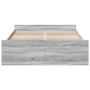 Sonoma gray engineered wood bed with drawers 120x190 cm by vidaXL, Beds and slatted bases - Ref: Foro24-3280326, Price: 143,7...