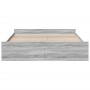 Cama con cajones madera ingeniería gris Sonoma 180x200 cm de vidaXL, Camas y somieres - Ref: Foro24-3280277, Precio: 171,63 €...