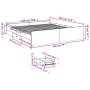 Cama con cajones madera ingeniería gris Sonoma 180x200 cm de vidaXL, Camas y somieres - Ref: Foro24-3280277, Precio: 171,63 €...