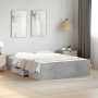 Concrete gray engineered wood bed with drawers 120x190 cm by vidaXL, Beds and slatted bases - Ref: Foro24-3280324, Price: 139...