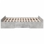 Concrete gray engineered wood bed with drawers 120x190 cm by vidaXL, Beds and slatted bases - Ref: Foro24-3280324, Price: 139...