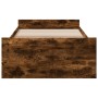 Cama con cajones madera de ingeniería roble ahumado 100x200 cm de vidaXL, Camas y somieres - Ref: Foro24-3280332, Precio: 122...