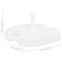 Base de sombrilla rellenable arena/agua plástico blanco 16 L de vidaXL, Bases para sombrillas - Ref: Foro24-48773, Precio: 26...