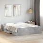 Cama con cajones madera ingeniería gris hormigón 160x200 cm de vidaXL, Camas y somieres - Ref: Foro24-3280282, Precio: 160,35...