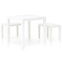 Garden table with 2 white plastic benches by vidaXL, Garden sets - Ref: Foro24-48777, Price: 74,99 €, Discount: %