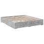 Concrete gray engineered wood bed with drawers 180x200 cm by vidaXL, Beds and slatted bases - Ref: Foro24-3280366, Price: 227...