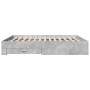 Concrete gray engineered wood bed with drawers 180x200 cm by vidaXL, Beds and slatted bases - Ref: Foro24-3280366, Price: 227...