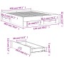 Bett aus Sonoma-Eichenholzwerkstoff mit Schubladen 150 x 200 cm von vidaXL, Betten und Lattenroste - Ref: Foro24-3280379, Pre...