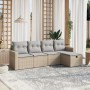 Set Gartensofas mit beigen Kissen Mix 5 Stück PE Rattan von vidaXL, Gartensets - Ref: Foro24-3263465, Preis: 314,99 €, Rabatt: %