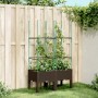 Planter with brown PP trellis 80x40x142.5 cm by vidaXL, Pots and planters - Ref: Foro24-367955, Price: 50,00 €, Discount: %