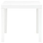 Mesa de jardín con 2 bancos plástico blanco de vidaXL, Conjuntos de jardín - Ref: Foro24-48777, Precio: 74,99 €, Descuento: %