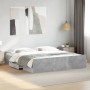 Concrete gray engineered wood bed with drawers 200x200 cm by vidaXL, Beds and slatted bases - Ref: Foro24-3280268, Price: 170...