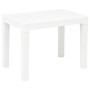 Mesa de jardín con 2 bancos plástico blanco de vidaXL, Conjuntos de jardín - Ref: Foro24-48777, Precio: 74,99 €, Descuento: %