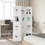 Three-panel solid Paulownia wood room divider screen in white. by vidaXL, Room dividers - Ref: Foro24-358686, Price: 95,57 €,...