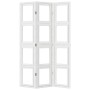 Biombo separador de 3 paneles madera maciza Paulownia blanco de vidaXL, Divisores de ambientes - Ref: Foro24-358686, Precio: ...