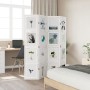 4-panel solid Paulownia wood room divider screen in white. by vidaXL, Room dividers - Ref: Foro24-358690, Price: 101,99 €, Di...