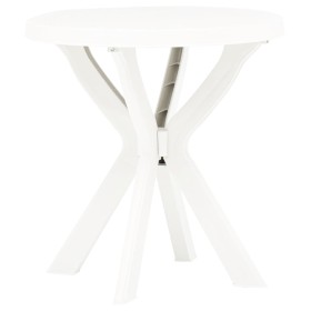 Mesa bistro blanca plástico Ø70 cm de vidaXL, Mesas de jardín - Ref: Foro24-48796, Precio: 99,99 €, Descuento: %