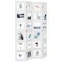 4-panel solid Paulownia wood room divider screen in white. by vidaXL, Room dividers - Ref: Foro24-358692, Price: 125,14 €, Di...