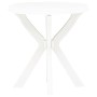 Mesa bistro blanca plástico Ø70 cm de vidaXL, Mesas de jardín - Ref: Foro24-48796, Precio: 92,63 €, Descuento: %