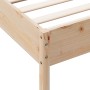 Bed frame with solid pine wood headboard 90x190 cm by vidaXL, Beds and slatted bases - Ref: Foro24-3207237, Price: 119,99 €, ...