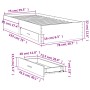 Betongraues Holzwerkstoffbett mit Schubladen 75x190 cm von vidaXL, Betten und Lattenroste - Ref: Foro24-3280443, Preis: 111,0...