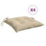 Gartenpalettenkissen 4 Stück Oxford Stoff beige 50x50x7 cm von vidaXL, Kissen für Stühle und Sofas - Ref: Foro24-361517, Prei...