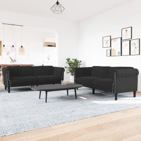 2-piece black velvet sofa set by vidaXL, Sofas - Ref: Foro24-3209224, Price: 614,99 €, Discount: %