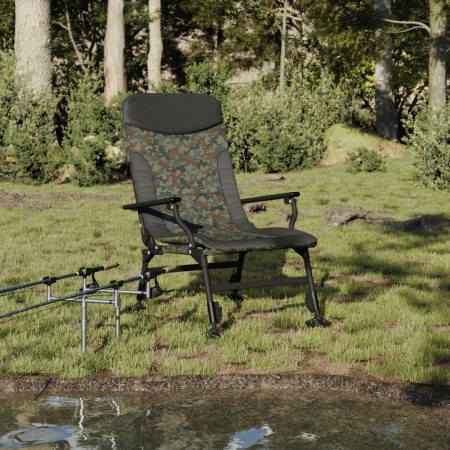 Folding fishing chair with camouflage armrests by vidaXL, Garden chairs - Ref: Foro24-4006417, Price: 118,99 €, Discount: %