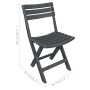 Folding garden table and chairs 3 pieces anthracite plastic by vidaXL, Garden sets - Ref: Foro24-48753, Price: 95,14 €, Disco...