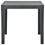 Mesa de jardín de plástico gris antracita 78x78x72 cm de vidaXL, Mesas de jardín - Ref: Foro24-48784, Precio: 124,73 €, Descu...