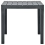 Mesa de jardín de plástico gris antracita 78x78x72 cm de vidaXL, Mesas de jardín - Ref: Foro24-48784, Precio: 124,73 €, Descu...