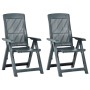 Reclining garden chairs 2 units green plastic by vidaXL, Garden chairs - Ref: Foro24-48767, Price: 148,01 €, Discount: %