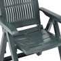 Reclining garden chairs 2 units green plastic by vidaXL, Garden chairs - Ref: Foro24-48767, Price: 148,01 €, Discount: %