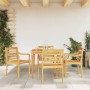 5-piece garden dining set solid teak wood by vidaXL, Garden sets - Ref: Foro24-3155977, Price: 584,85 €, Discount: %