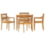 5-piece garden dining set solid teak wood by vidaXL, Garden sets - Ref: Foro24-3155977, Price: 584,99 €, Discount: %