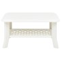 Mesa de centro de plástico blanco 90x60x46 cm de vidaXL, Mesas de centro - Ref: Foro24-48793, Precio: 59,44 €, Descuento: %