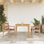 Garden dining set 3 pieces with dark gray teak wood cushions by vidaXL, Garden sets - Ref: Foro24-3155980, Price: 362,48 €, D...