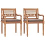 Garden dining set 3 pieces with dark gray teak wood cushions by vidaXL, Garden sets - Ref: Foro24-3155980, Price: 362,48 €, D...