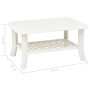 Mesa de centro de plástico blanco 90x60x46 cm de vidaXL, Mesas de centro - Ref: Foro24-48793, Precio: 67,95 €, Descuento: %