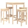 Garden table and high stools 5 pieces solid pine wood by vidaXL, Garden sets - Ref: Foro24-3154730, Price: 269,29 €, Discount: %