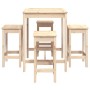 Garden table and high stools 5 pieces solid pine wood by vidaXL, Garden sets - Ref: Foro24-3154730, Price: 269,29 €, Discount: %