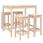 Garden table and high stools set 5 pieces solid pine wood by vidaXL, Garden sets - Ref: Foro24-3154745, Price: 281,99 €, Disc...